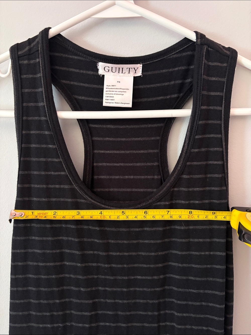 Black Striped Racerback Maxi Dress - Picture 2 of 3